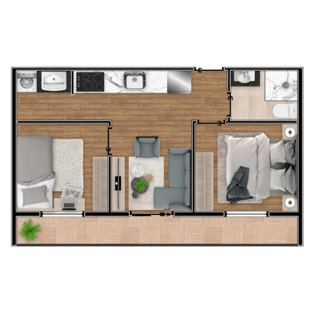 Apartamento, 2 quartos, 39 m² - Foto 7