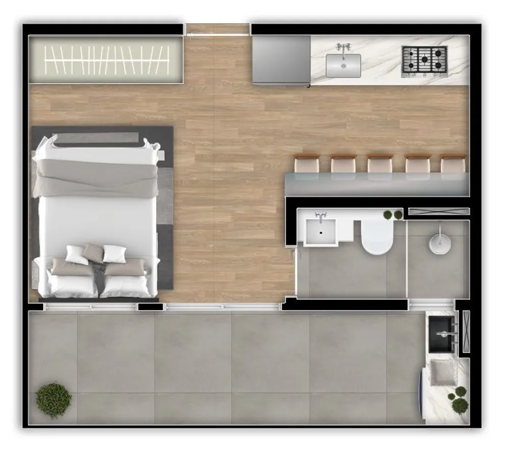 Apartamento, 1 quarto, 30 m² - Foto 1