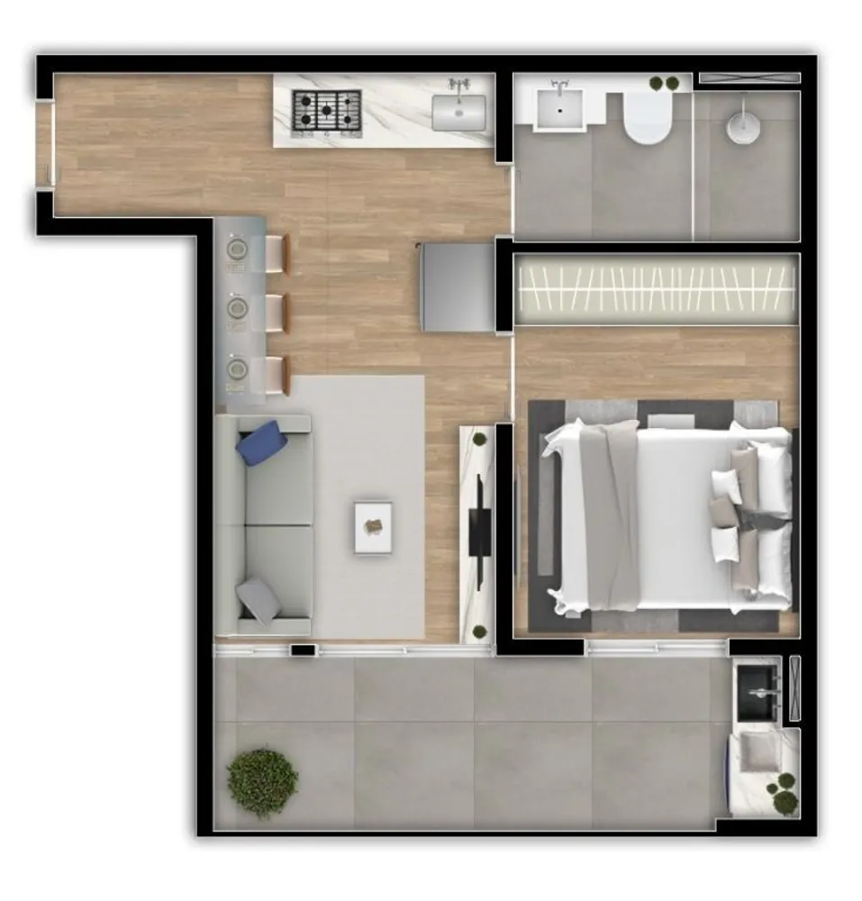 Apartamento, 1 quarto, 30 m² - Foto 2