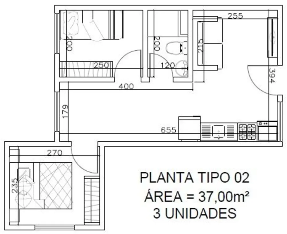 Apartamento, 2 quartos, 37 m² - Foto 1