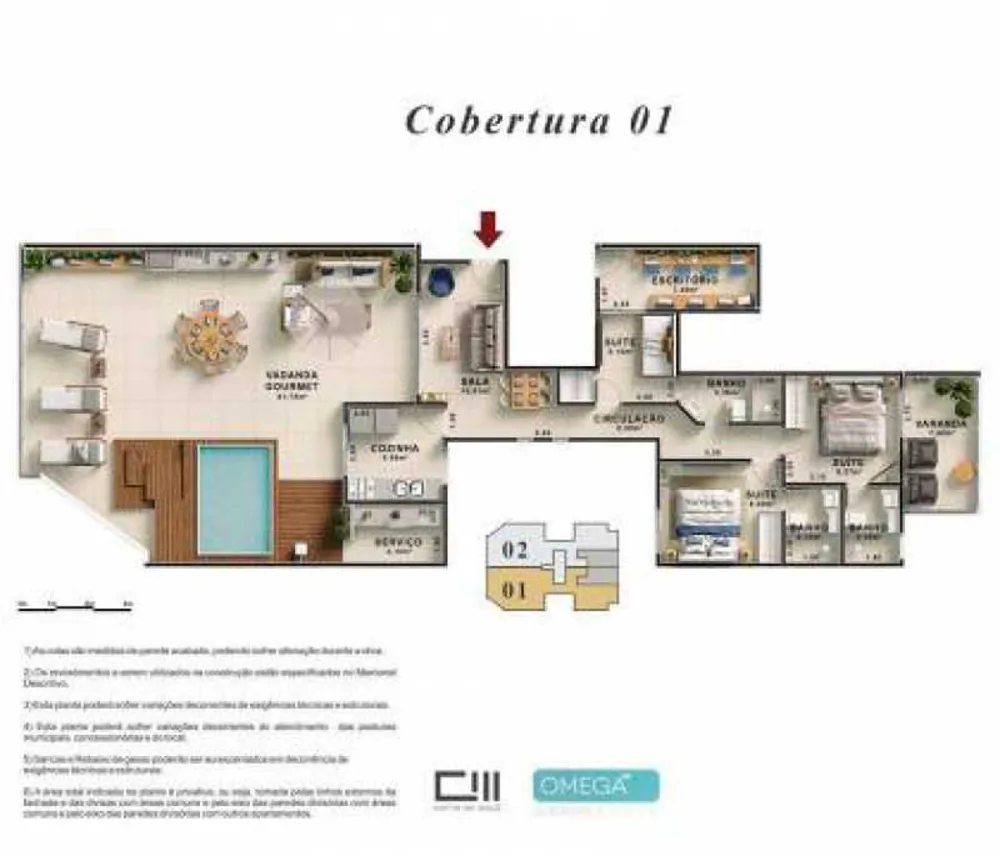 Cobertura, 3 quartos, 187 m² - Foto 12