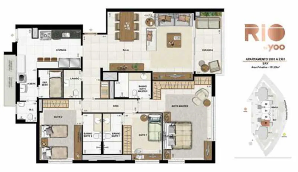 Apartamento, 3 quartos - Foto 1