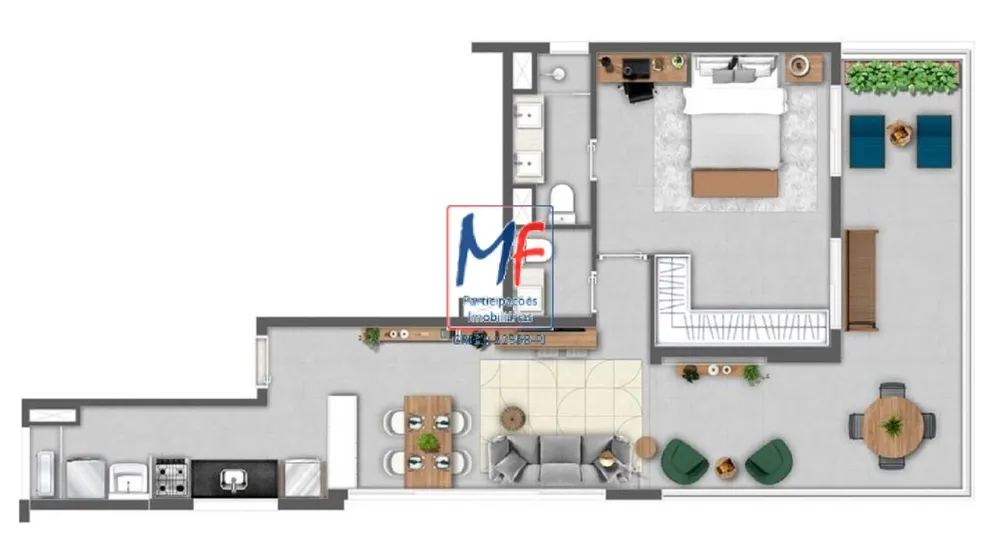 Apartamento, 1 quarto, 85 m² - Foto 1