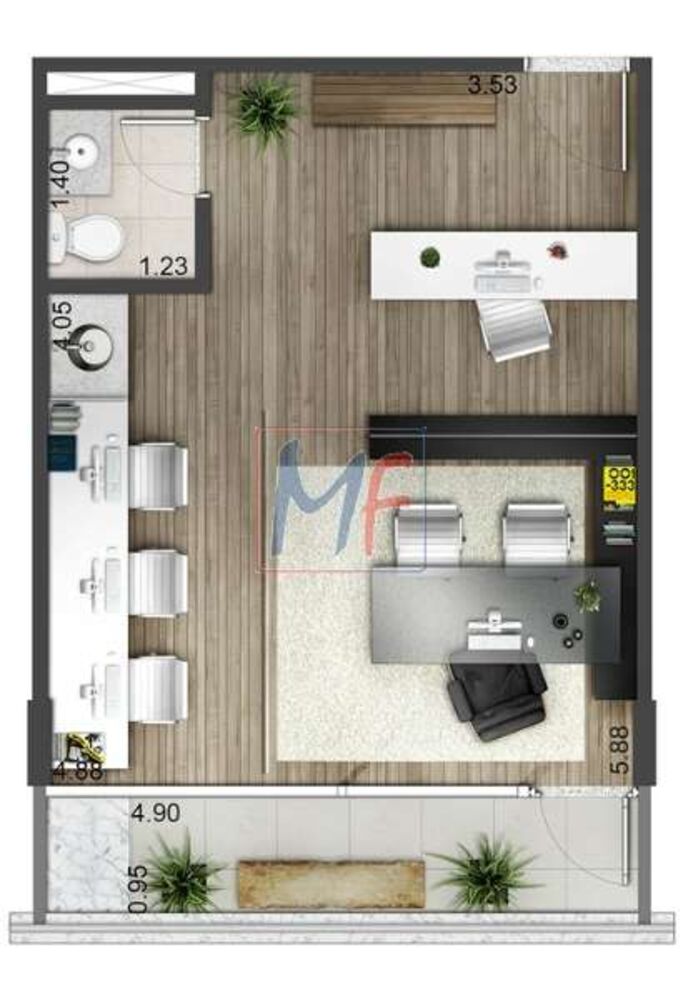 Loja-Salão, 65 m² - Foto 1