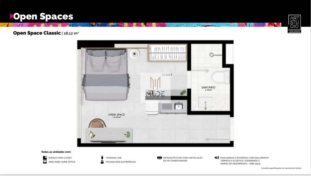 Apartamento, 1 quarto - Foto 12
