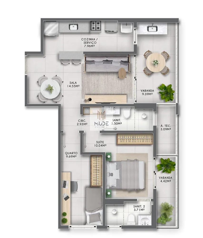 Apartamento, 2 quartos, 62 m² - Foto 9