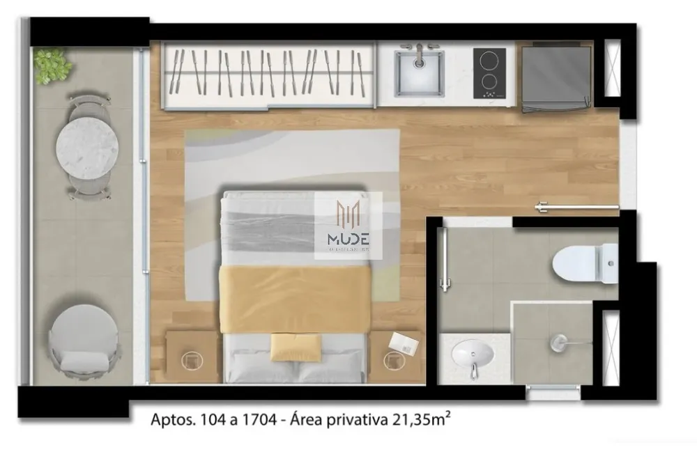 Apartamento, 1 quarto, 19 m² - Foto 10