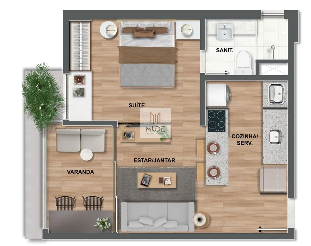 Apartamento, 1 quarto, 23 m² - Foto 7