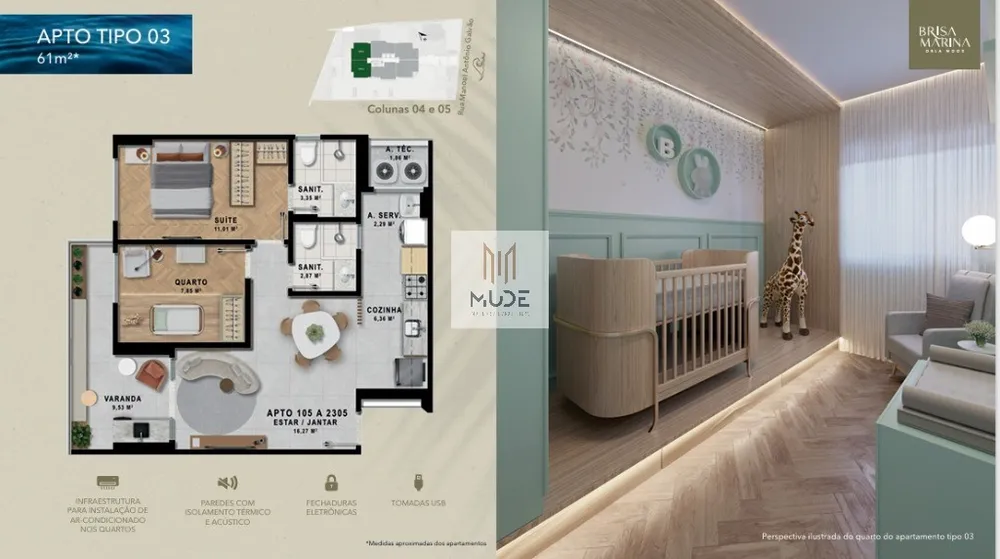 Apartamento, 2 quartos, 61 m² - Foto 10