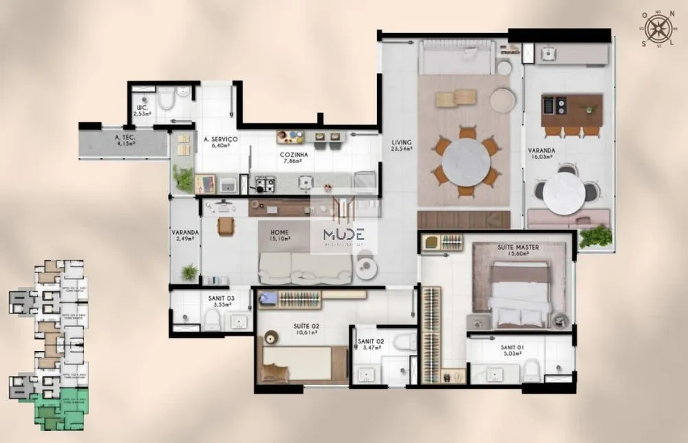 Apartamento, 3 quartos, 116 m² - Foto 4