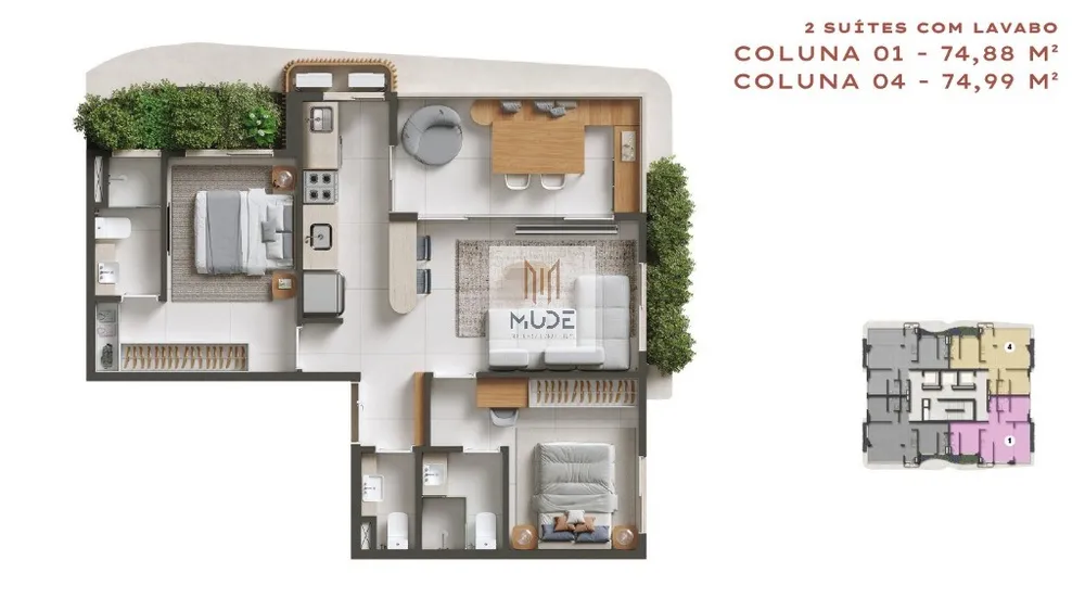Apartamento, 2 quartos, 74 m² - Foto 5
