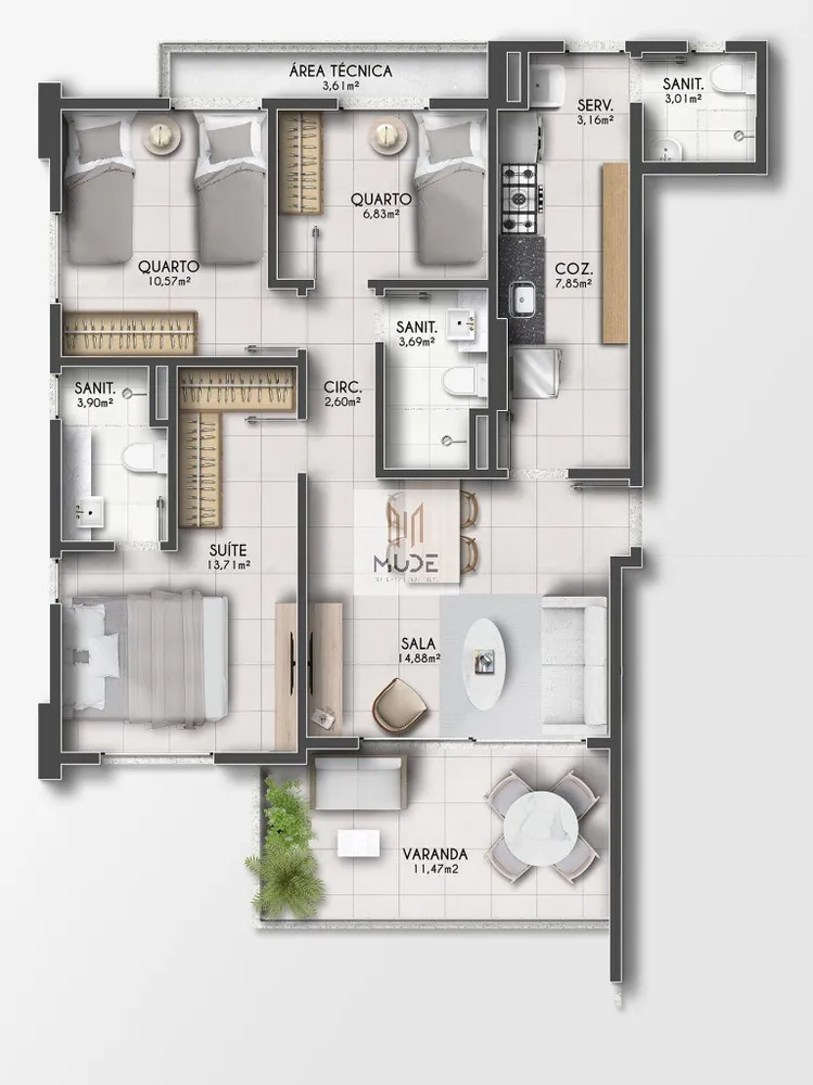 Apartamento, 3 quartos, 85 m² - Foto 4