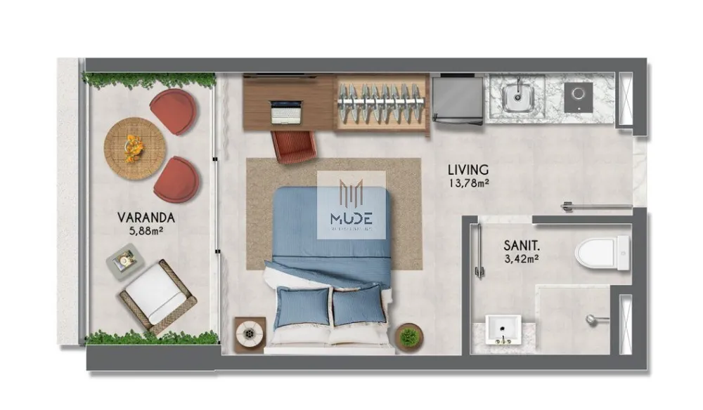 Apartamento, 1 quarto, 35 m² - Foto 9