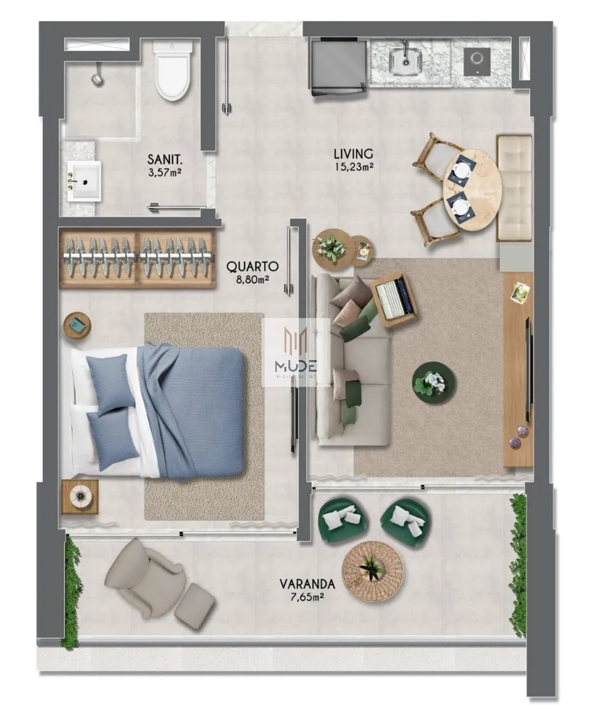 Apartamento, 1 quarto, 35 m² - Foto 10