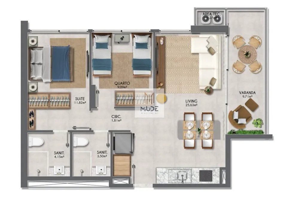 Apartamento, 1 quarto, 35 m² - Foto 6