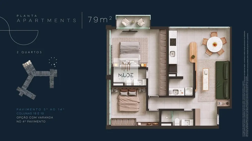 Apartamento, 1 quarto, 35 m² - Foto 3