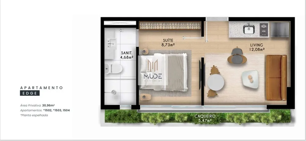 Apartamento, 1 quarto, 34 m² - Foto 6