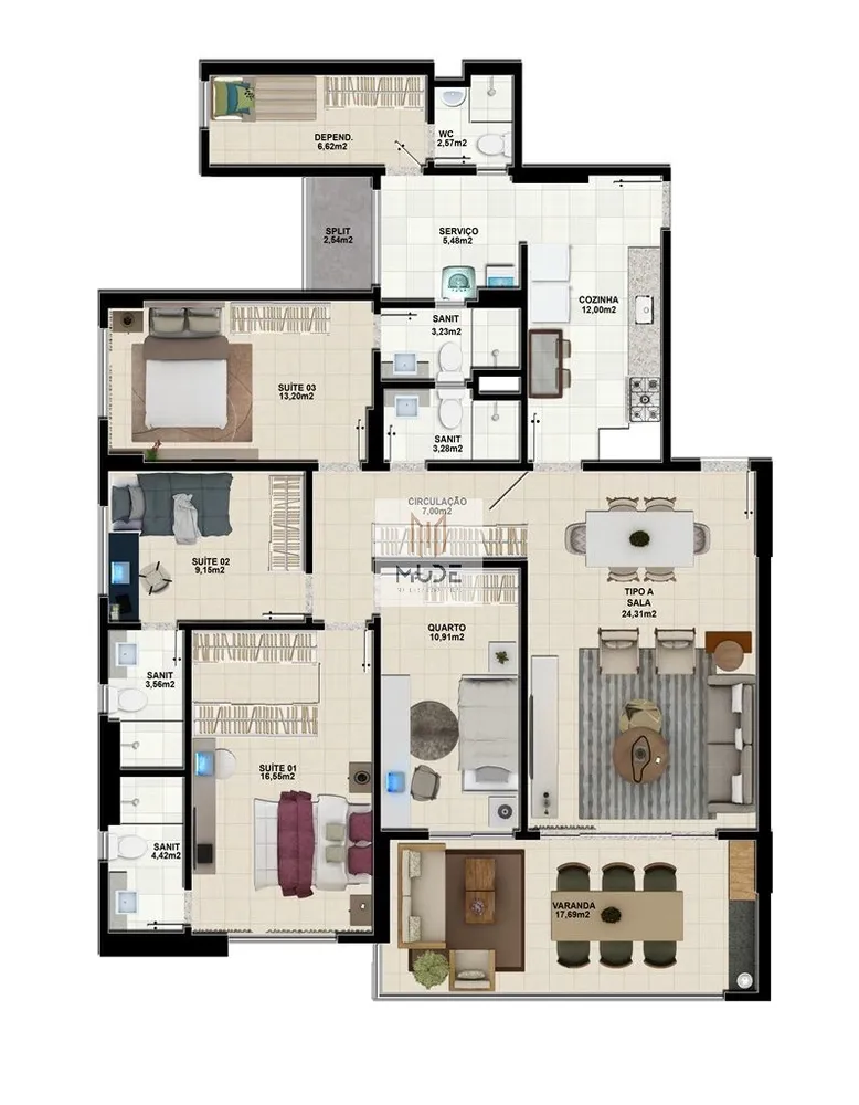 Apartamento, 4 quartos, 142 m² - Foto 4