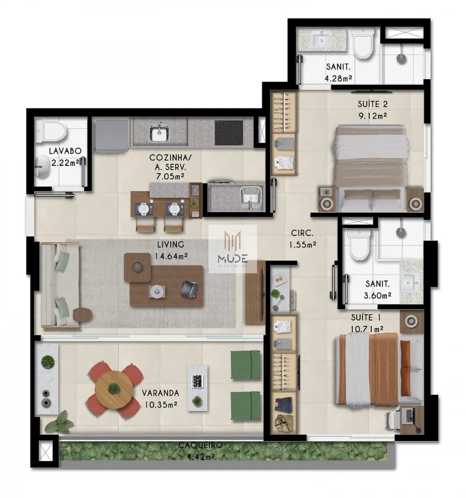Apartamento, 2 quartos, 67 m² - Foto 10
