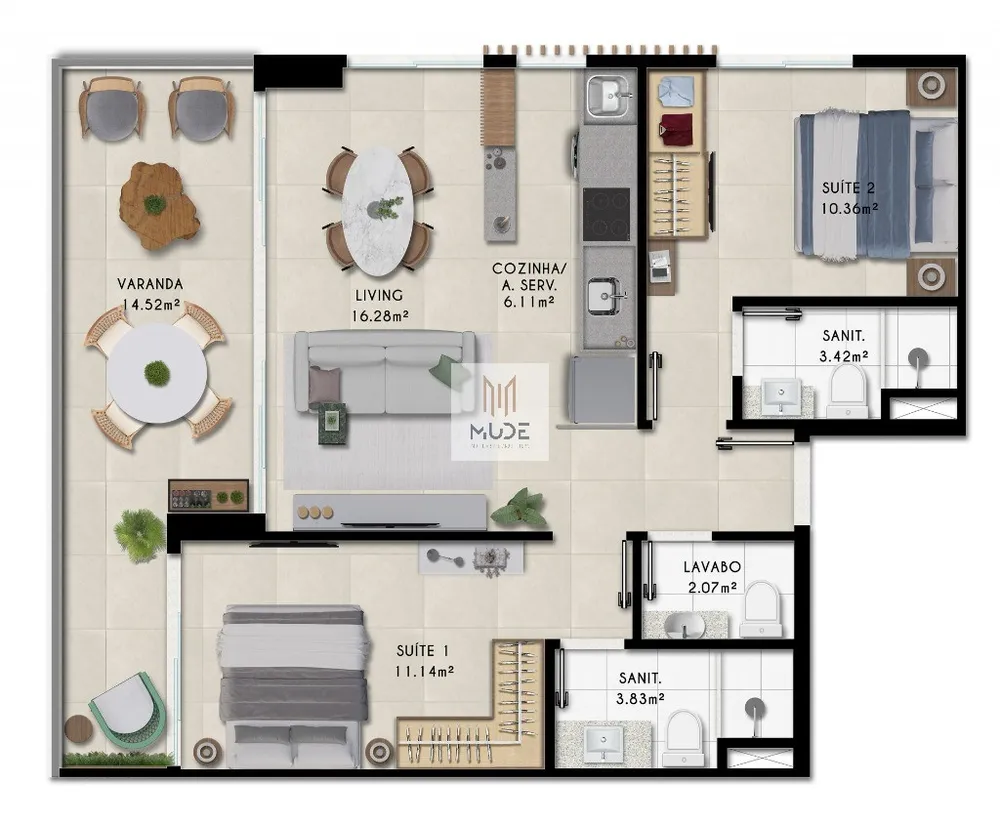 Apartamento, 2 quartos, 67 m² - Foto 11