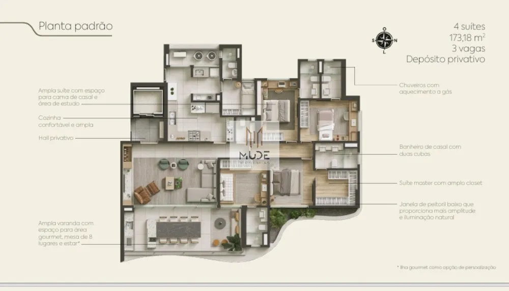 Apartamento, 4 quartos, 173 m² - Foto 11