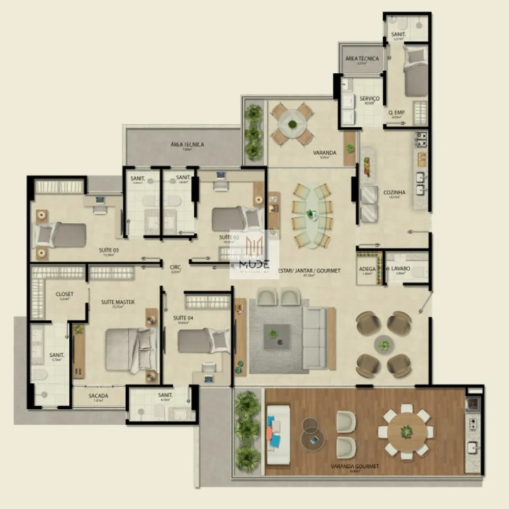 Apartamento, 4 quartos, 210 m² - Foto 8