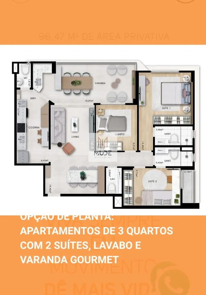 Apartamento, 3 quartos, 98 m² - Foto 12