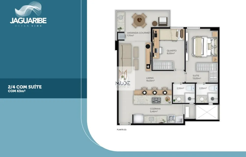 Apartamento, 2 quartos, 63 m² - Foto 1