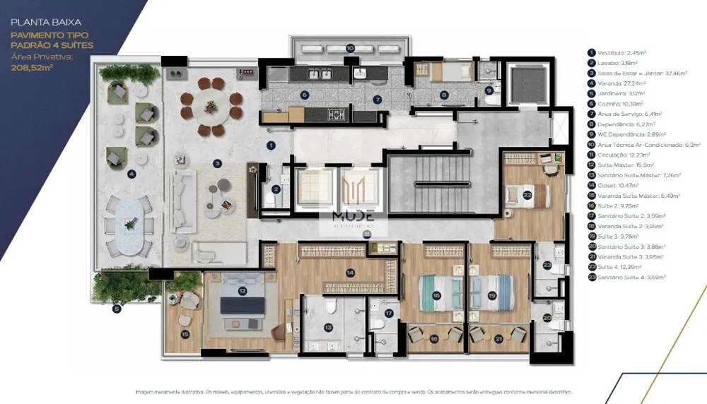 Apartamento, 4 quartos, 209 m² - Foto 8