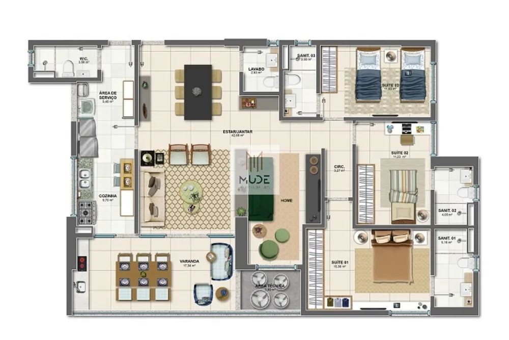 Apartamento, 4 quartos, 140 m² - Foto 12