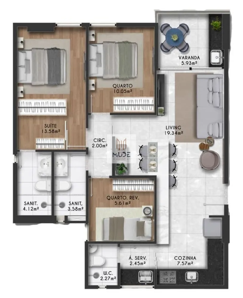 Apartamento, 3 quartos, 76 m² - Foto 7