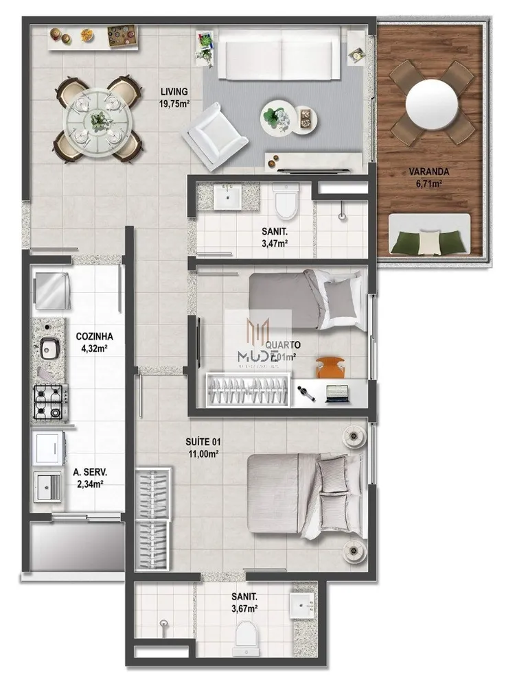 Apartamento, 1 quarto, 50 m² - Foto 6