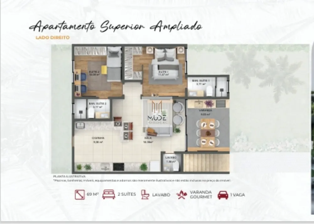 Apartamento, 2 quartos, 69 m² - Foto 8
