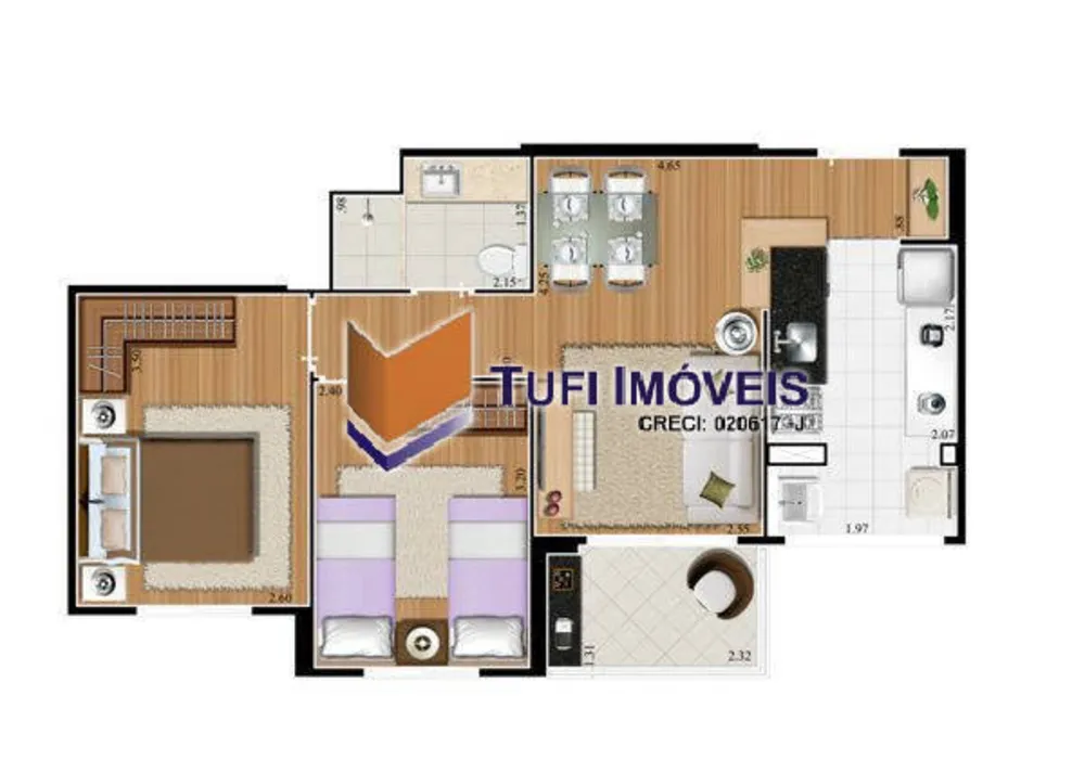 Apartamento, 1 quarto, 51 m² - Foto 1