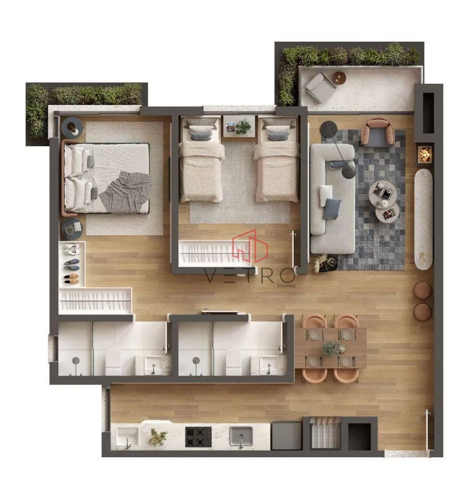 Apartamento, 2 quartos, 82 m² - Foto 3