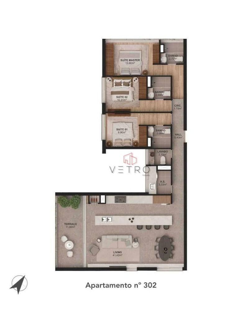 Apartamento, 3 quartos, 225 m² - Foto 4