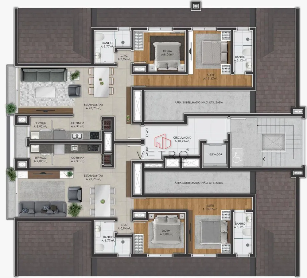 Apartamento, 1 quarto, 64 m² - Foto 7