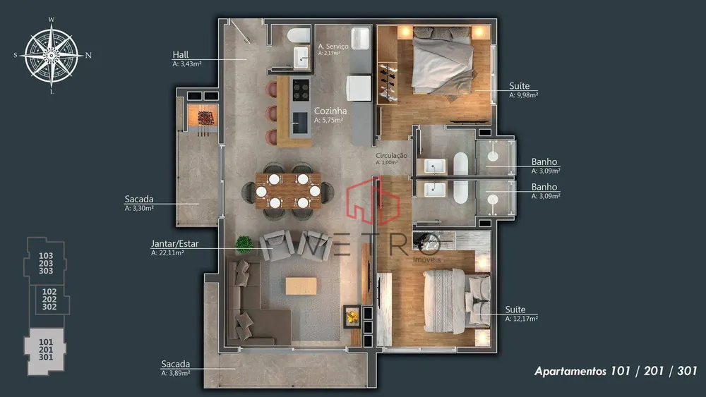 Apartamento, 2 quartos, 95 m² - Foto 4
