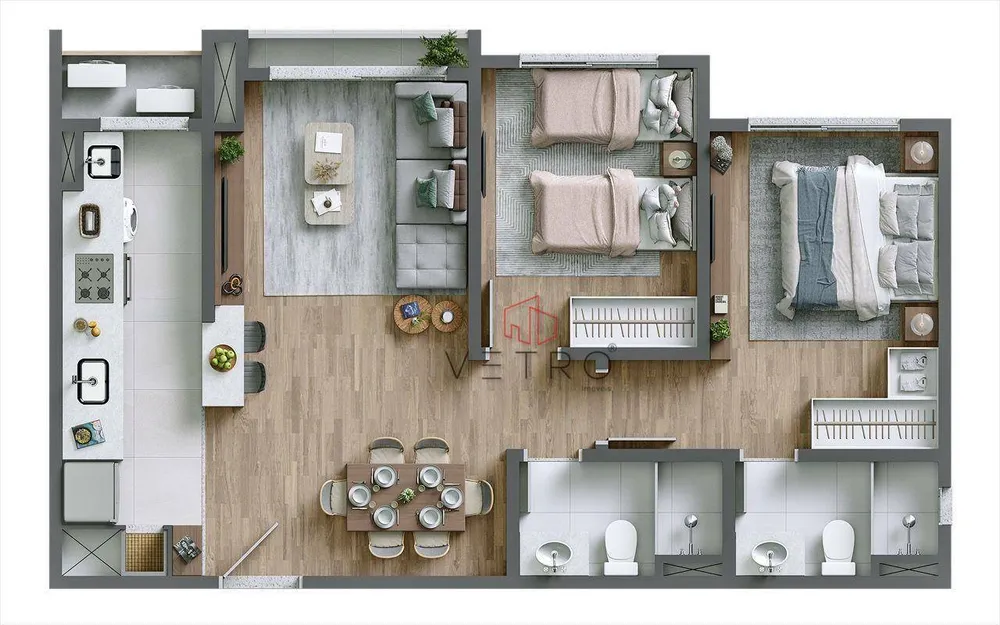 Apartamento, 2 quartos, 75 m² - Foto 4