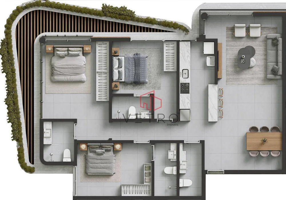 Apartamento, 3 quartos, 122 m² - Foto 2