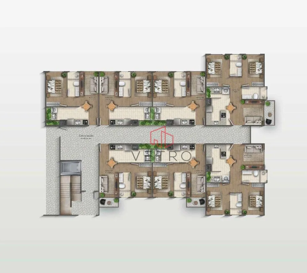 Apartamento, 1 quarto, 56 m² - Foto 2