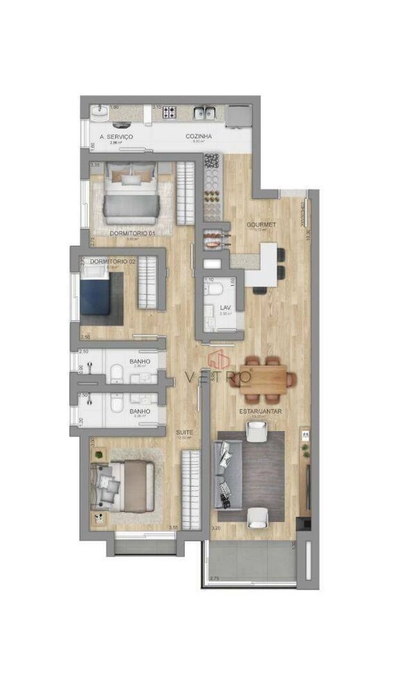 Apartamento, 3 quartos, 121 m² - Foto 7