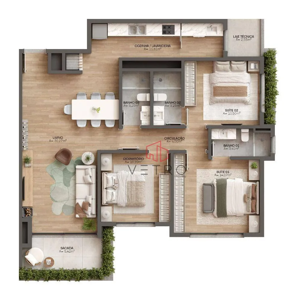 Apartamento, 3 quartos, 159 m² - Foto 8