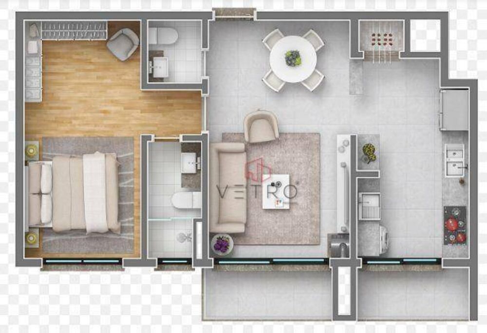 Apartamento, 1 quarto, 56 m² - Foto 5