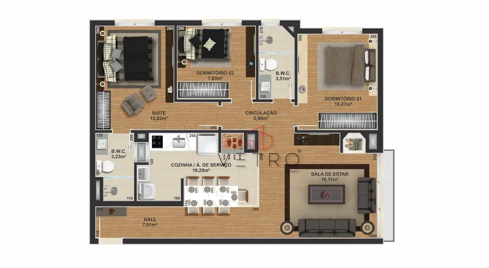 Apartamento, 3 quartos, 131 m² - Foto 2