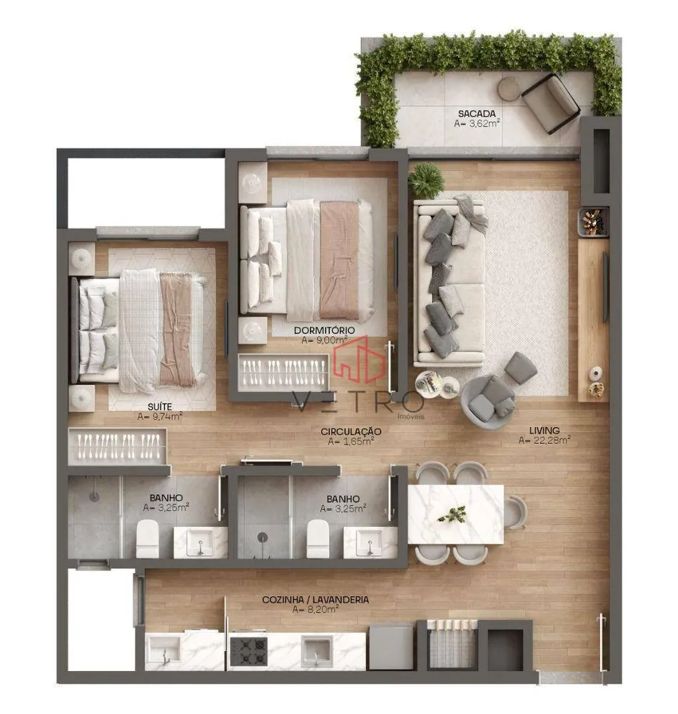 Apartamento, 2 quartos, 103 m² - Foto 6