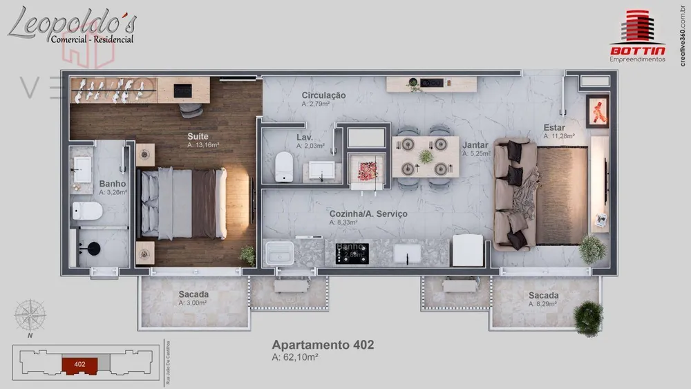Apartamento, 1 quarto, 82 m² - Foto 4