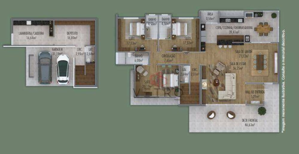 Casa de Condomínio, 3 quartos - Foto 3