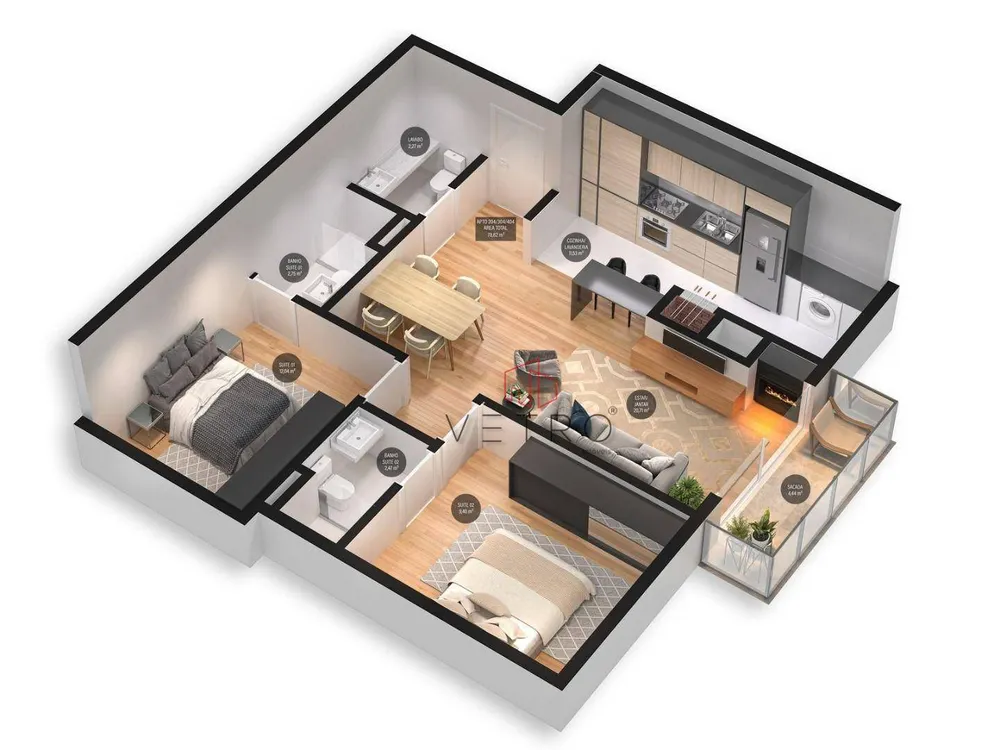 Apartamento, 2 quartos, 78 m² - Foto 3