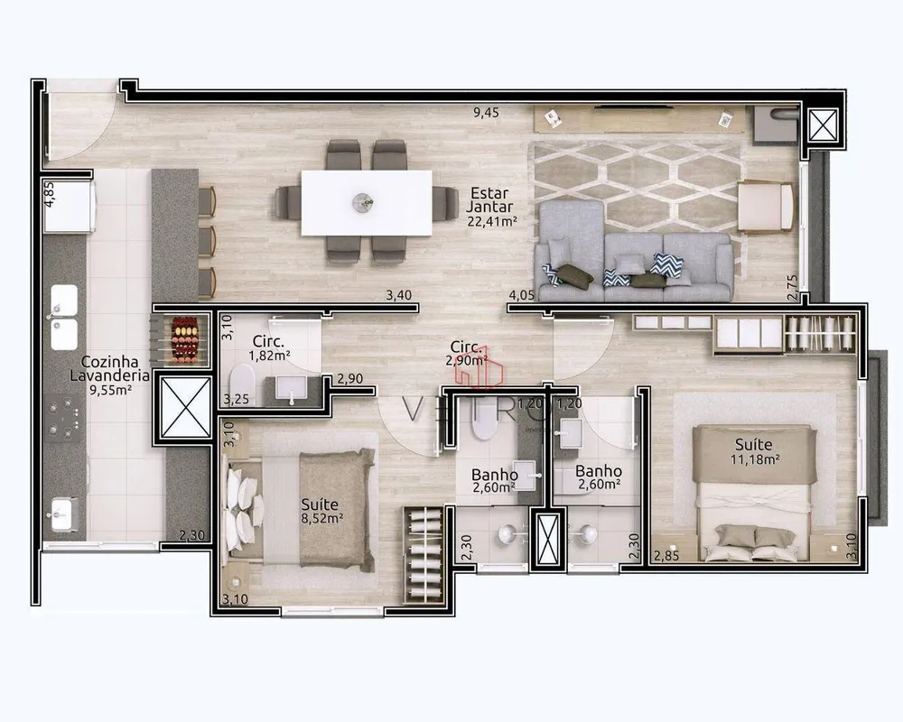 Apartamento, 2 quartos, 87 m² - Foto 5